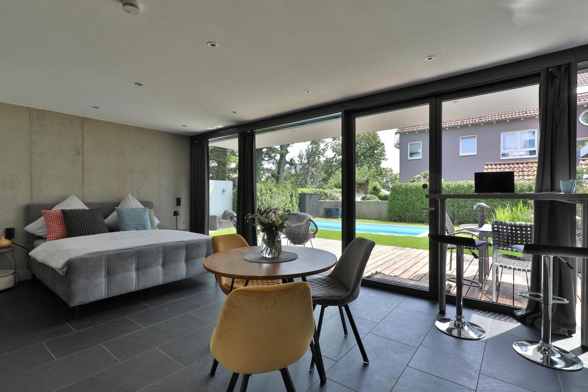 Modernes Studio-Apartment Gersthofen Exterior foto